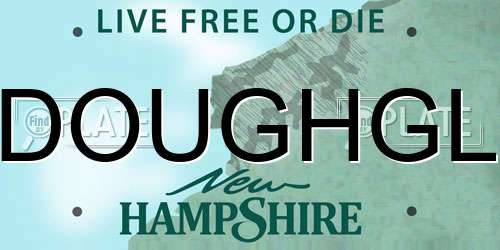 DOUGHGL New Hampshire License Plate