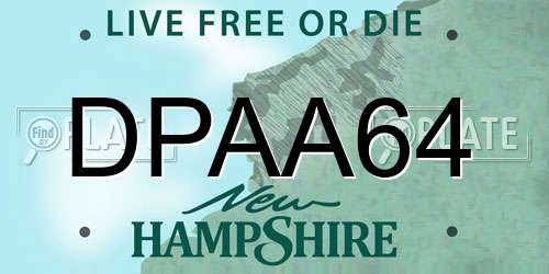 DPAA64 New Hampshire License Plate