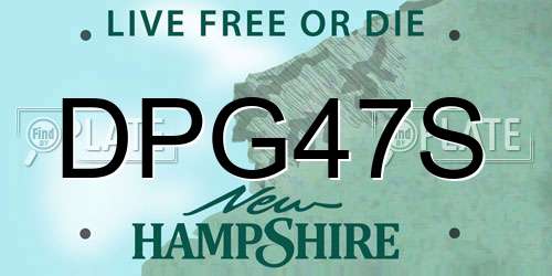 DPG47S New Hampshire License Plate