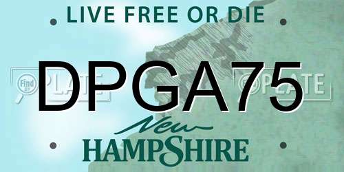 DPGA75 New Hampshire License Plate
