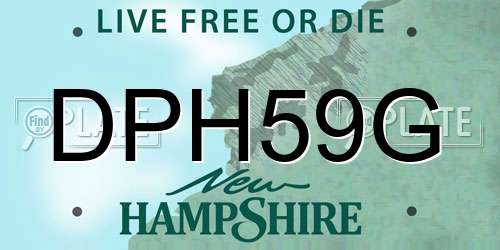 DPH59G New Hampshire License Plate
