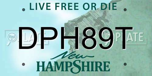 DPH89T New Hampshire License Plate