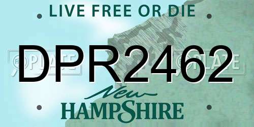 DPR2462 New Hampshire License Plate