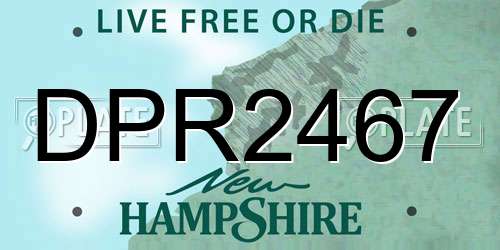 DPR2467 New Hampshire License Plate