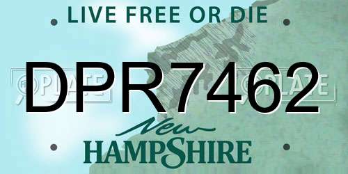 DPR7462 New Hampshire License Plate