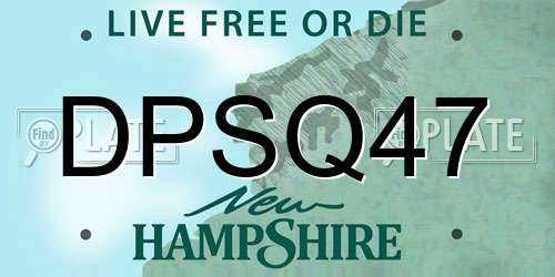 DPSQ47 New Hampshire License Plate