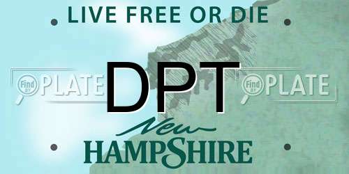 DPT New Hampshire License Plate