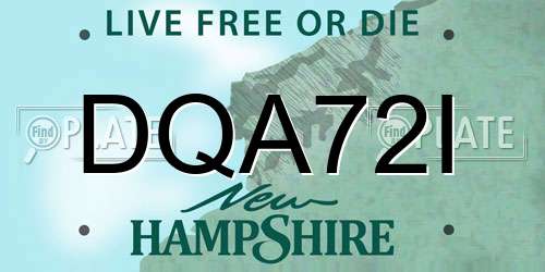 DQA72I New Hampshire License Plate