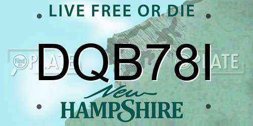DQB78I New Hampshire License Plate