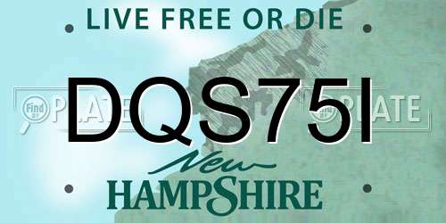 DQS75I New Hampshire License Plate