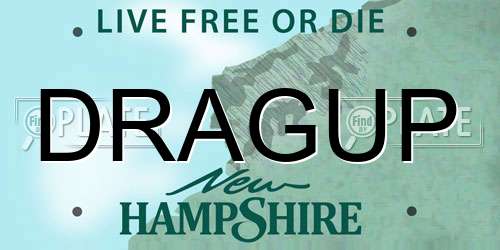 DRAGUP New Hampshire License Plate