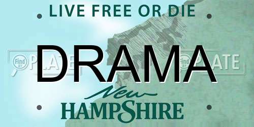 DRAMA New Hampshire License Plate