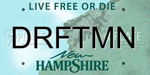 DRFTMN New Hampshire License Plate