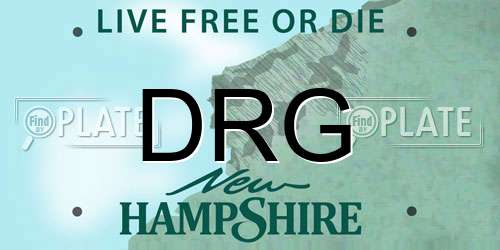 DRG New Hampshire License Plate