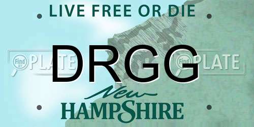 DRGG New Hampshire License Plate