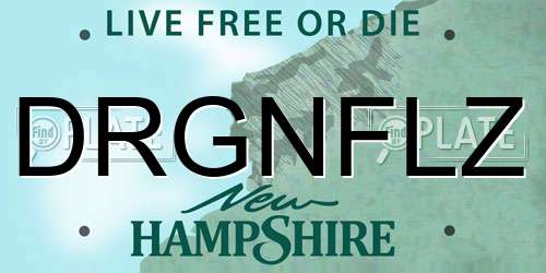 DRGNFLZ New Hampshire License Plate