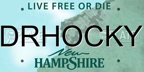 DRHOCKY New Hampshire License Plate