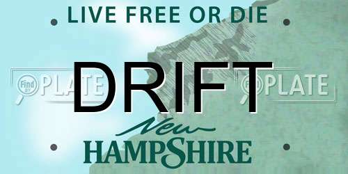 DRIFT New Hampshire License Plate