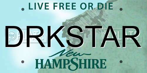 DRKSTAR New Hampshire License Plate