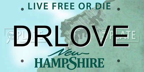 DRLOVE New Hampshire License Plate