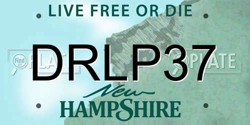 DRLP37 New Hampshire License Plate