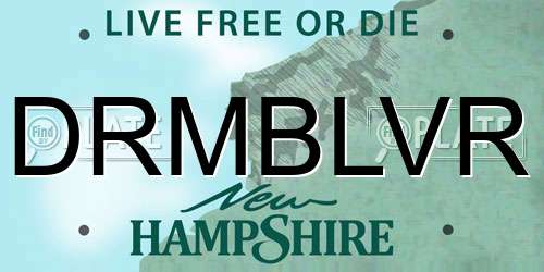 DRMBLVR New Hampshire License Plate