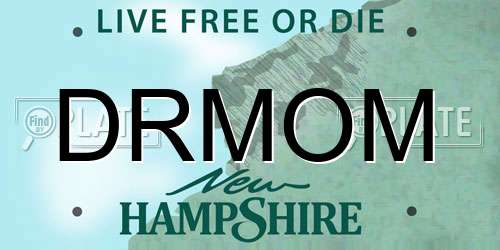 DRMOM New Hampshire License Plate