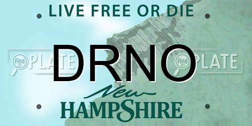 DRNO New Hampshire License Plate