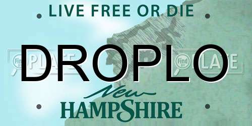 DROPLO New Hampshire License Plate
