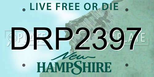 DRP2397 New Hampshire License Plate