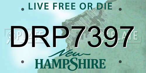 DRP7397 New Hampshire License Plate