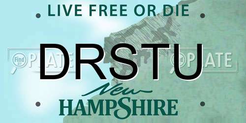 DRSTU New Hampshire License Plate