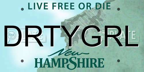 DRTYGRL New Hampshire License Plate