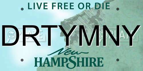 DRTYMNY New Hampshire License Plate