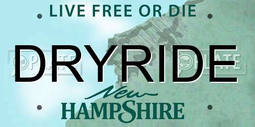 DRYRIDE New Hampshire License Plate