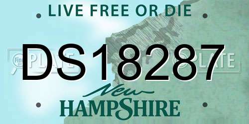 DS18287 New Hampshire License Plate