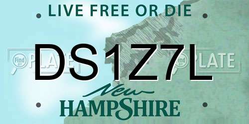 DS1Z7L New Hampshire License Plate