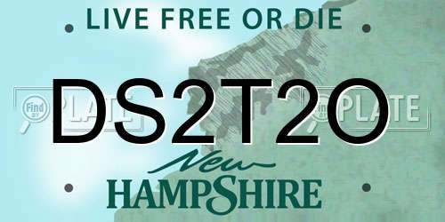 DS2T2O New Hampshire License Plate