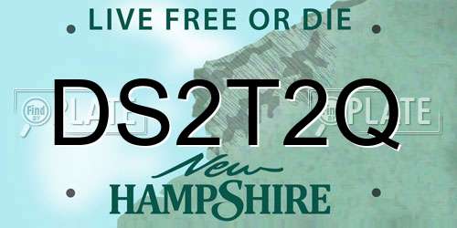 DS2T2Q New Hampshire License Plate