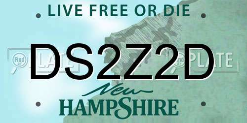 DS2Z2D New Hampshire License Plate