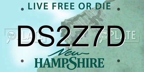 DS2Z7D New Hampshire License Plate
