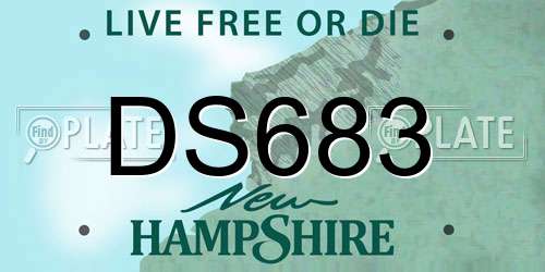 DS683 New Hampshire License Plate