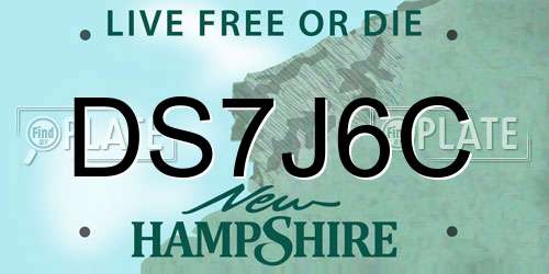 DS7J6C New Hampshire License Plate