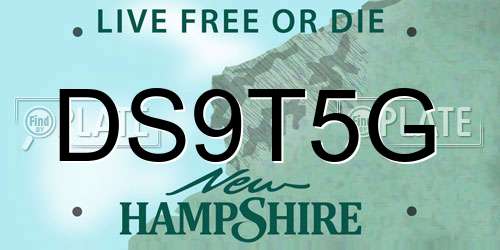 DS9T5G New Hampshire License Plate