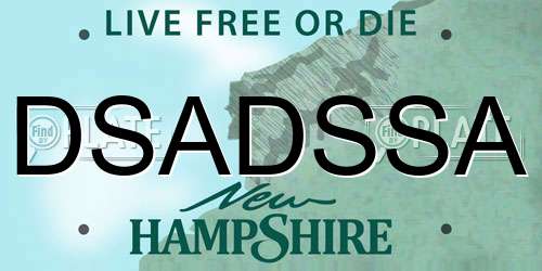 DSADSSA New Hampshire License Plate