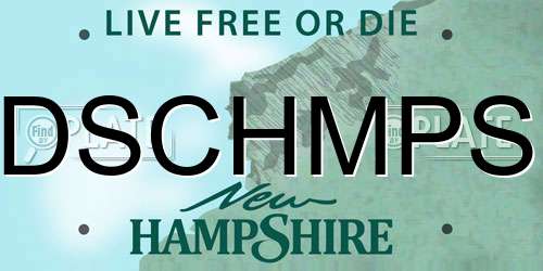 DSCHMPS New Hampshire License Plate