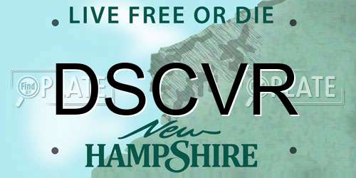 DSCVR New Hampshire License Plate