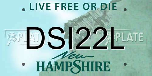 DSI22L New Hampshire License Plate