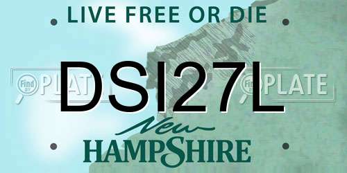 DSI27L New Hampshire License Plate