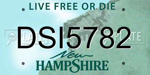 DSI5782 New Hampshire License Plate